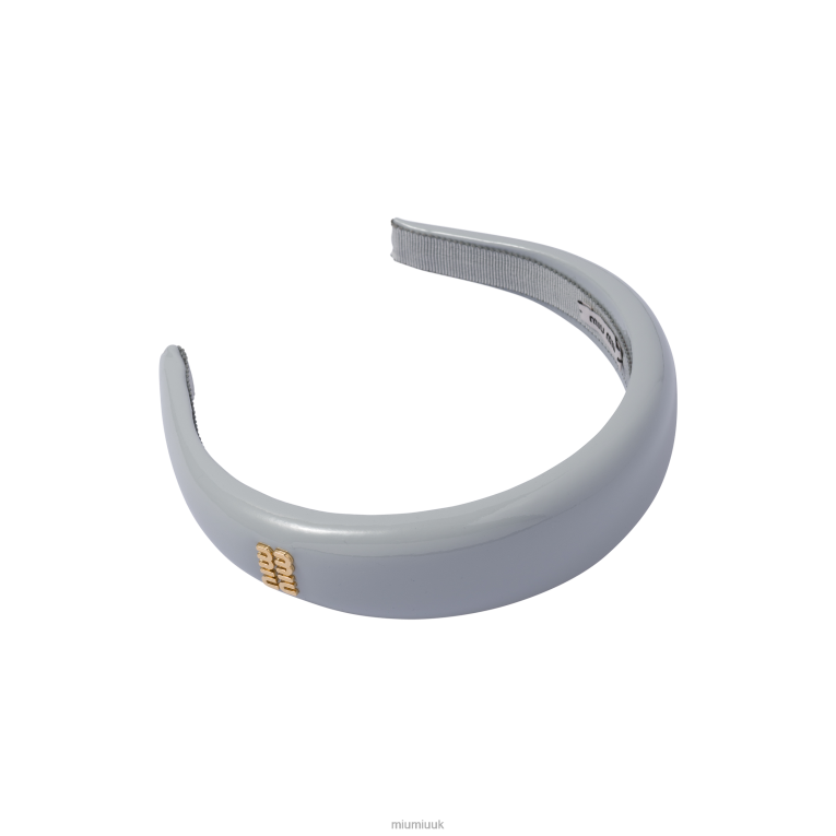 Accessories Patent Leather Headband Miu Miu XH28Z1140 Cornflower