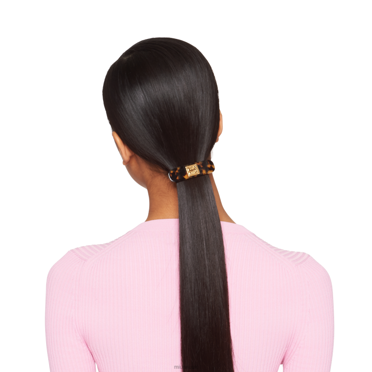 Accessories Plexiglas And Metal Hair Clip Miu Miu XH28Z1175 Tortoiseshell/Gold