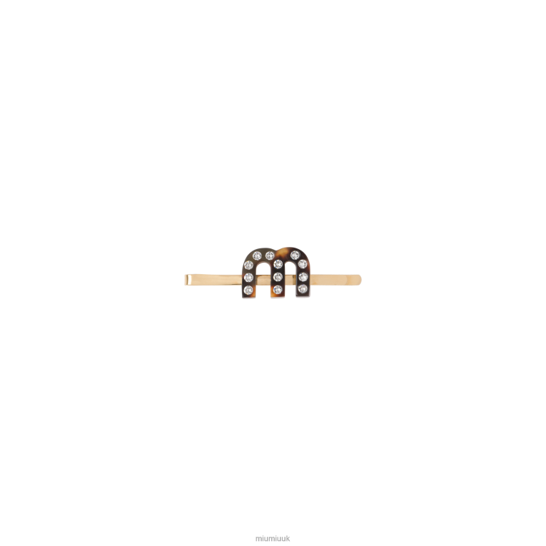 Accessories Plexiglas Hair Clip Miu Miu XH28Z1129 Tortoiseshell