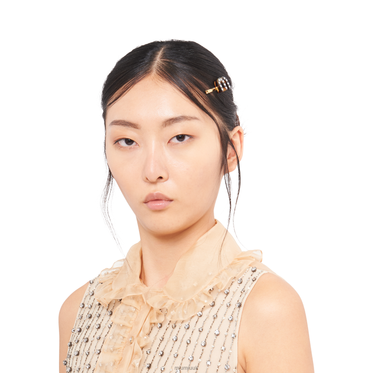 Accessories Plexiglas Hair Clip Miu Miu XH28Z1129 Tortoiseshell