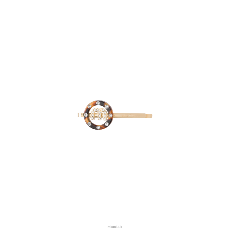 Accessories Plexiglas Hair Clip Miu Miu XH28Z1152 Tortoiseshell