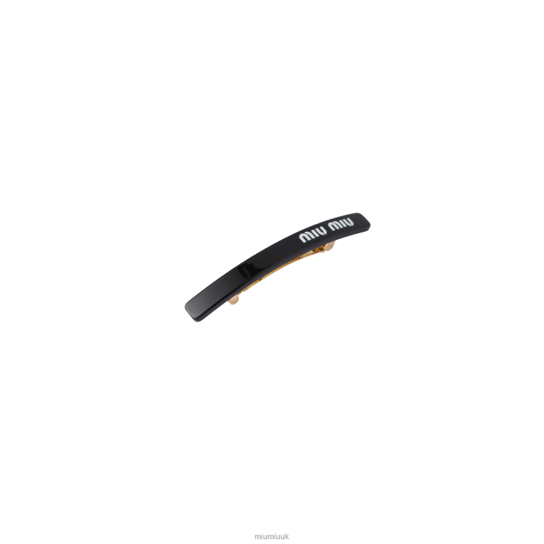 Accessories Plexiglas Hair Clip Miu Miu XH28Z1177 Black/White