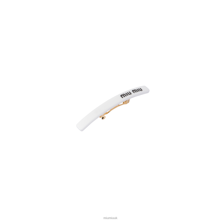 Accessories Plexiglas Hair Clip Miu Miu XH28Z1178 White/Black