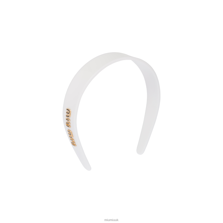 Accessories Plexiglas Headband Miu Miu XH28Z1121 White/Black