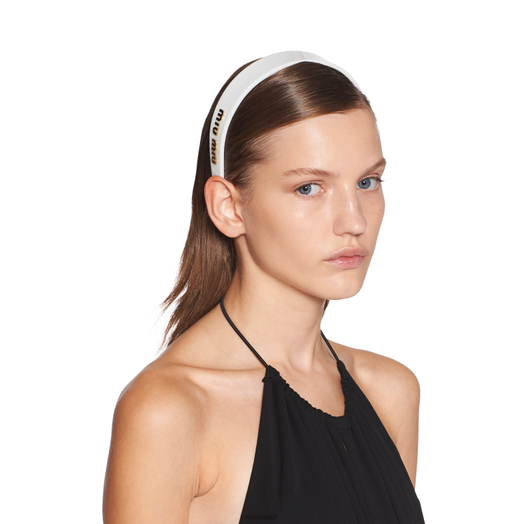 Accessories Plexiglas Headband Miu Miu XH28Z1121 White/Black