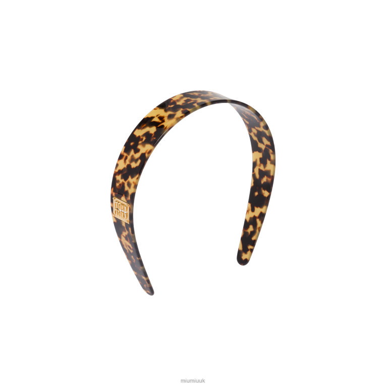 Accessories Plexiglas Headband Miu Miu XH28Z1176 Tortoiseshell/Gold