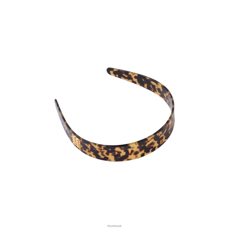 Accessories Plexiglas Headband Miu Miu XH28Z1176 Tortoiseshell/Gold