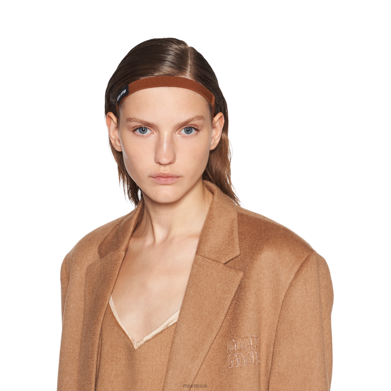 Accessories Scrunchie Miu Miu XH28Z1126 Cognac