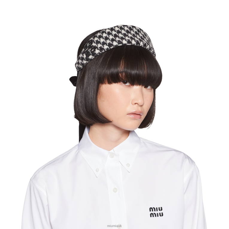 Accessories Shetland Wool Headband Miu Miu XH28Z1170 Black