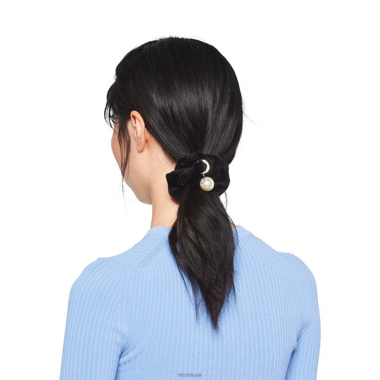 Accessories Velvet Scrunchie Miu Miu XH28Z1167 Black