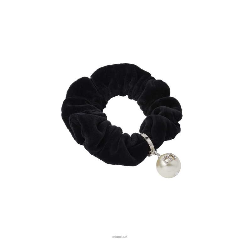 Accessories Velvet Scrunchie Miu Miu XH28Z1167 Black