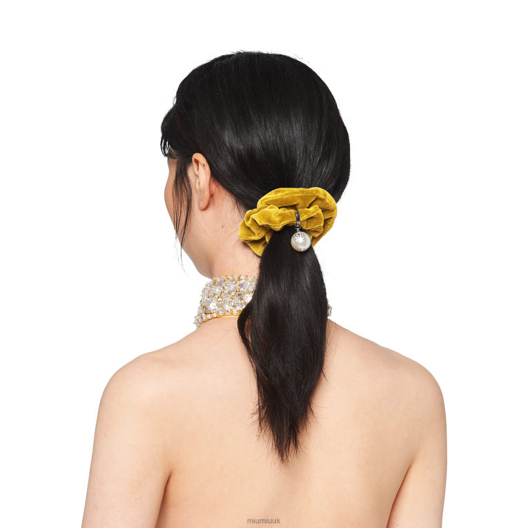 Accessories Velvet Scrunchie Miu Miu XH28Z1169 Topaz