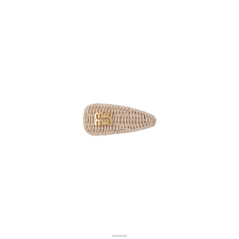 Accessories Wicker Hair Clip Miu Miu XH28Z1118 Natural