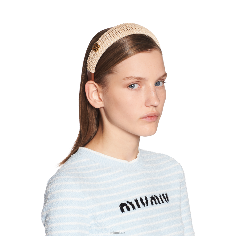 Accessories Wicker Headband Miu Miu XH28Z1117 Natural