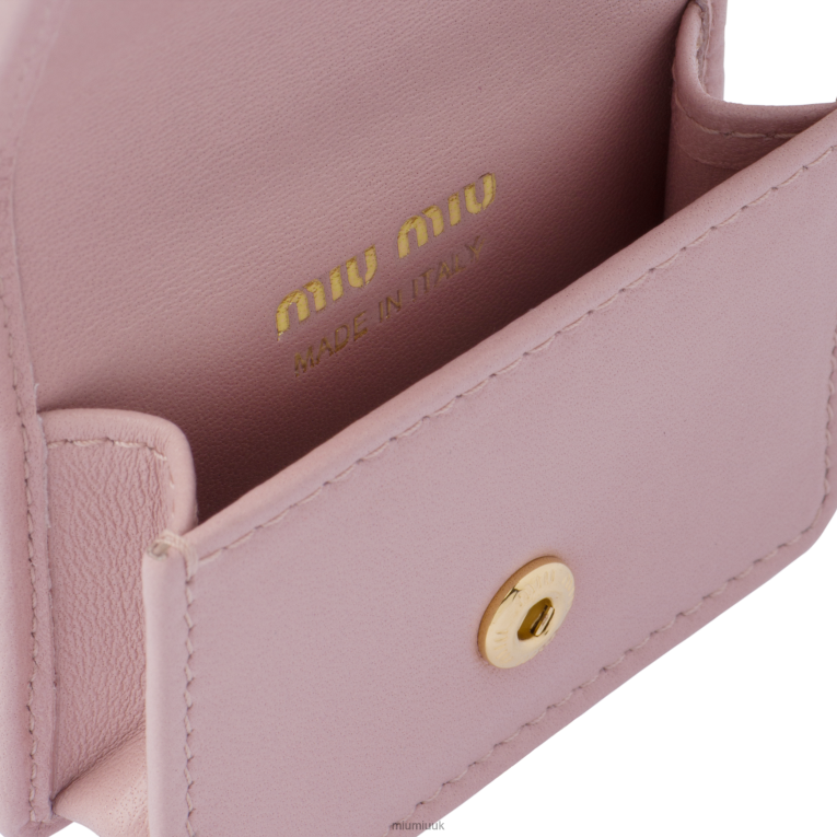Accessories Matelasse Nappa Leather Airpods Pro Case Miu Miu XH28Z1096 Opal