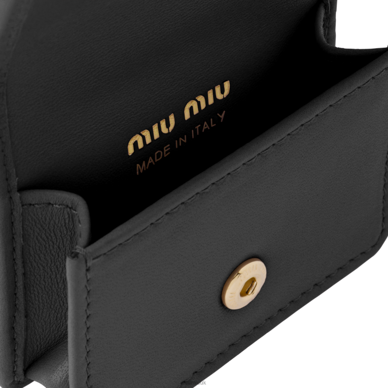 Accessories Matelasse Nappa Leather Airpods Pro Case Miu Miu XH28Z1097 Black