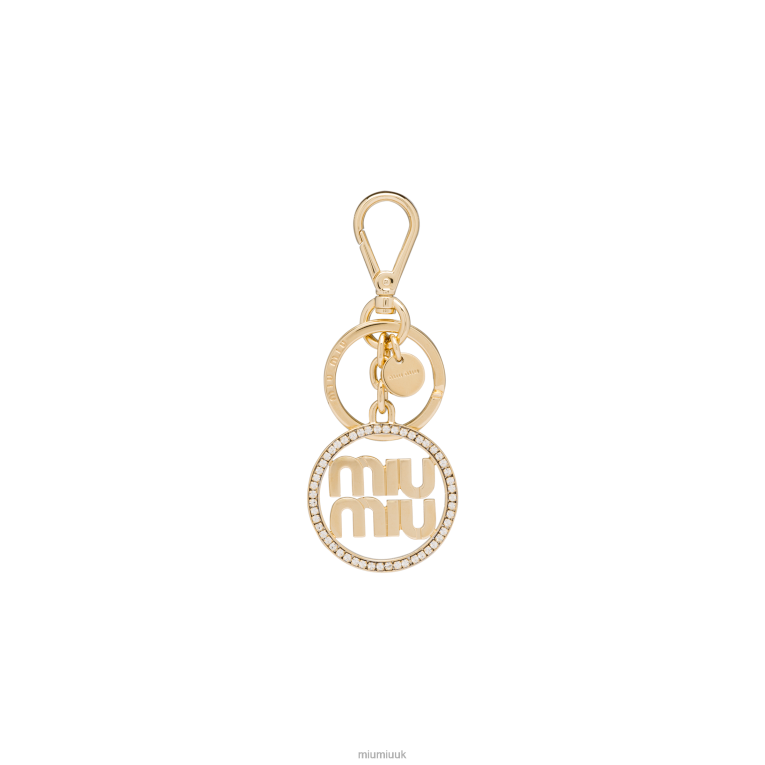 Accessories Metal Keychain Miu Miu XH28Z1094 Gold/Crystal