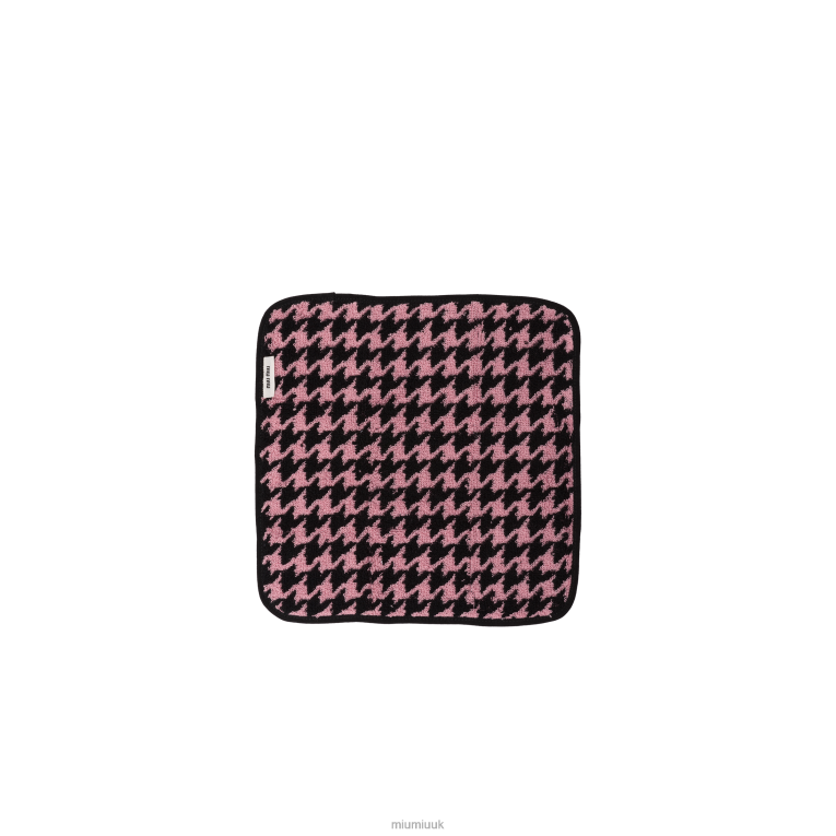 Accessories Faille Beach Towel Pouch Miu Miu XH28Z1113 Black/Pink