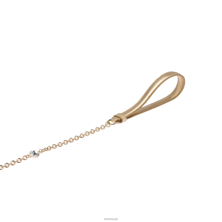 Accessories Leather Leash Miu Miu XH28Z1108 Platinum