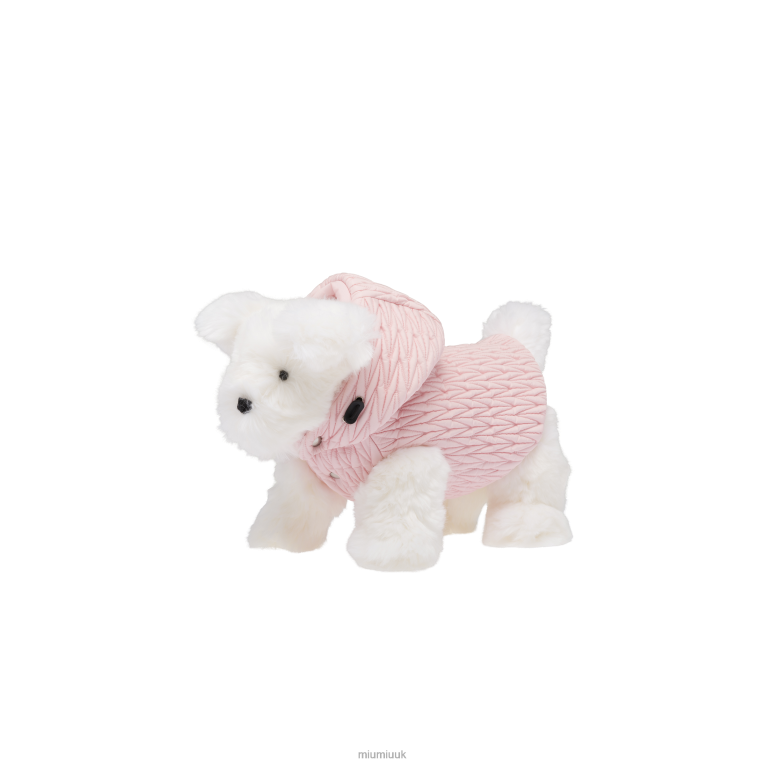 Accessories Matelasse Fabric Dog Harness Miu Miu XH28Z1104 Alabaster Pink