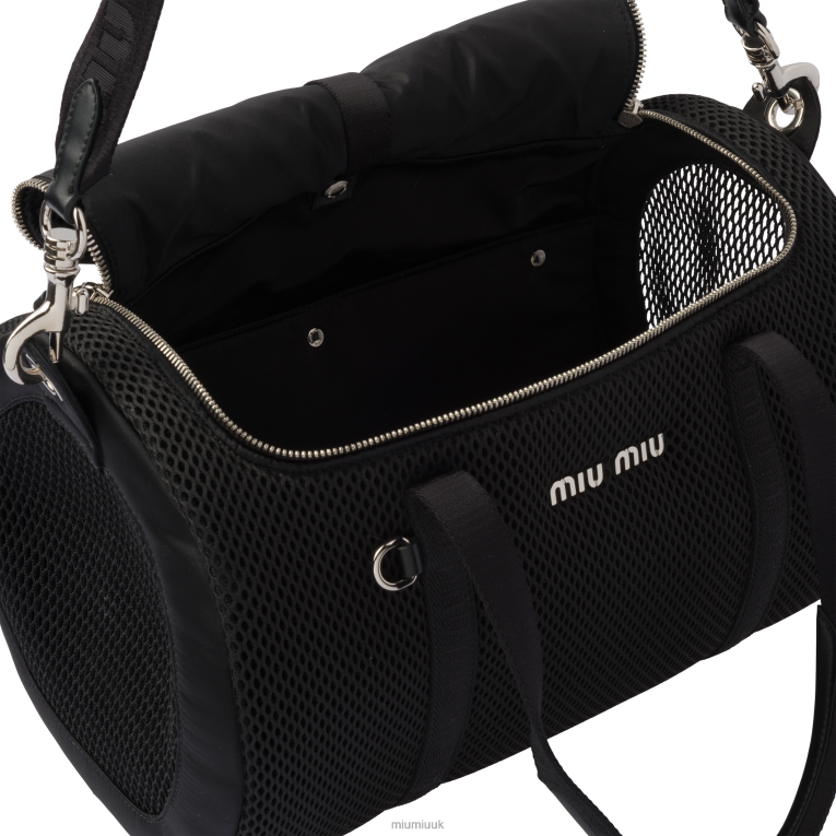 Accessories Mesh Pet Carrier Bag Miu Miu XH28Z1110 Black