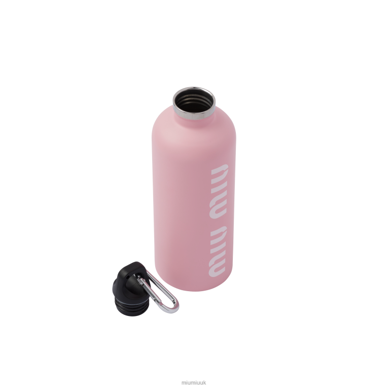 Accessories Stainless Steel Water Bottle, 500 Ml Miu Miu XH28Z1099 Pink/White