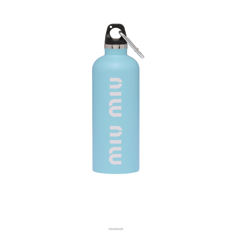 Accessories Stainless Steel Water Bottle, 500 Ml Miu Miu XH28Z1100 Sky Blue/White