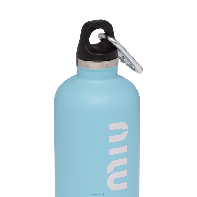 Accessories Stainless Steel Water Bottle, 500 Ml Miu Miu XH28Z1100 Sky Blue/White