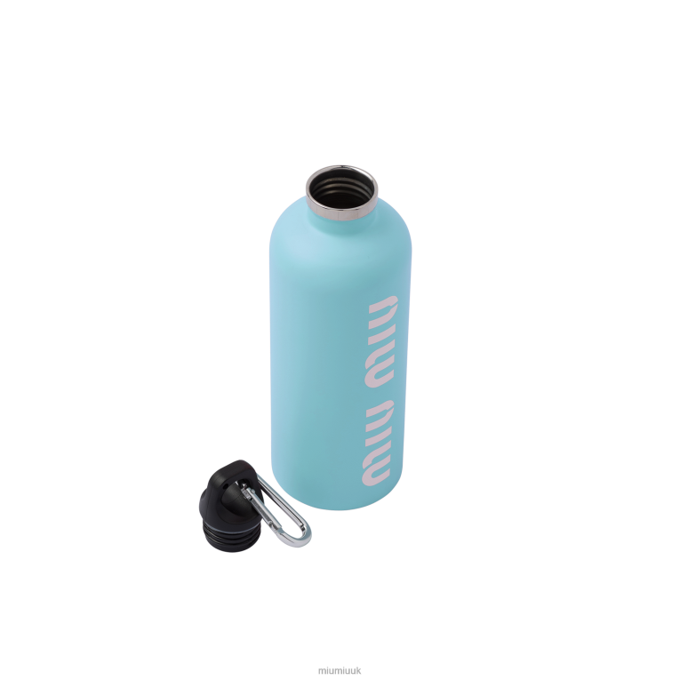 Accessories Stainless Steel Water Bottle, 500 Ml Miu Miu XH28Z1100 Sky Blue/White
