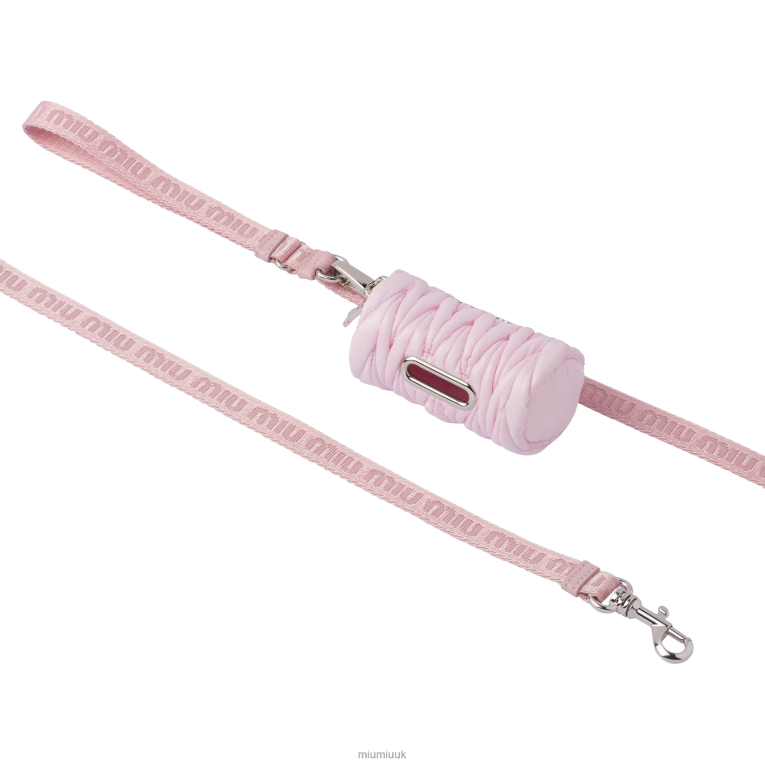 Accessories Woven Tape Leash Miu Miu XH28Z1101 Alabaster Pink