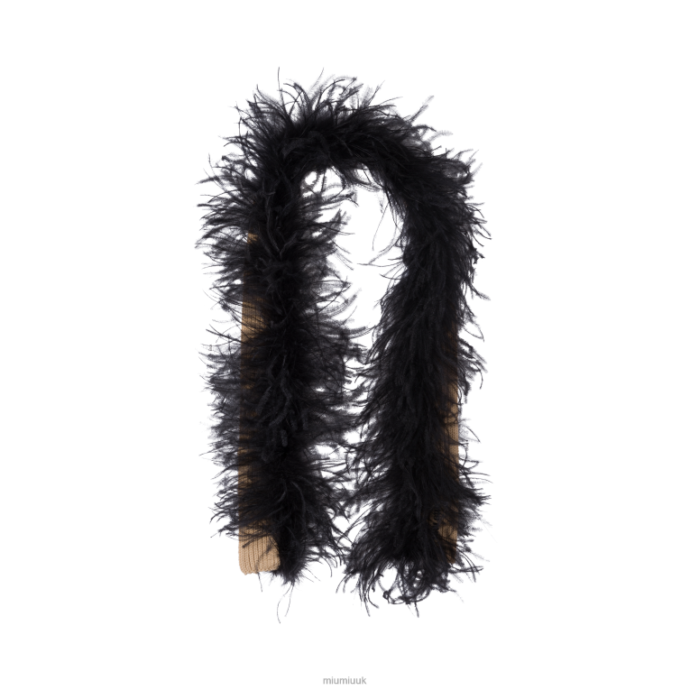 Accessories Cashmere Scarf With Feathers Miu Miu XH28Z1230 Albino White