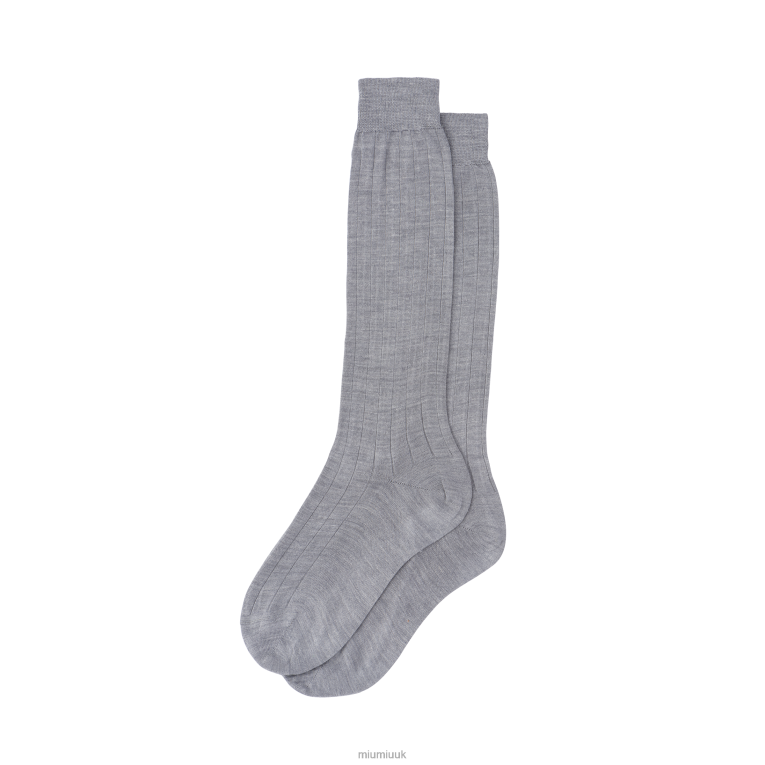 Accessories Silk Socks Miu Miu XH28Z1232 Grey