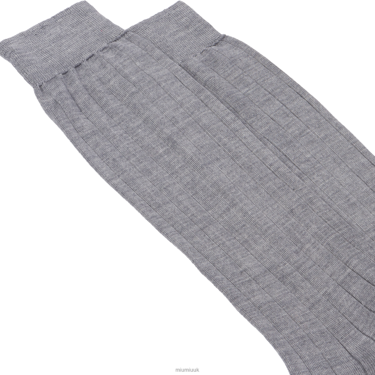 Accessories Silk Socks Miu Miu XH28Z1232 Grey