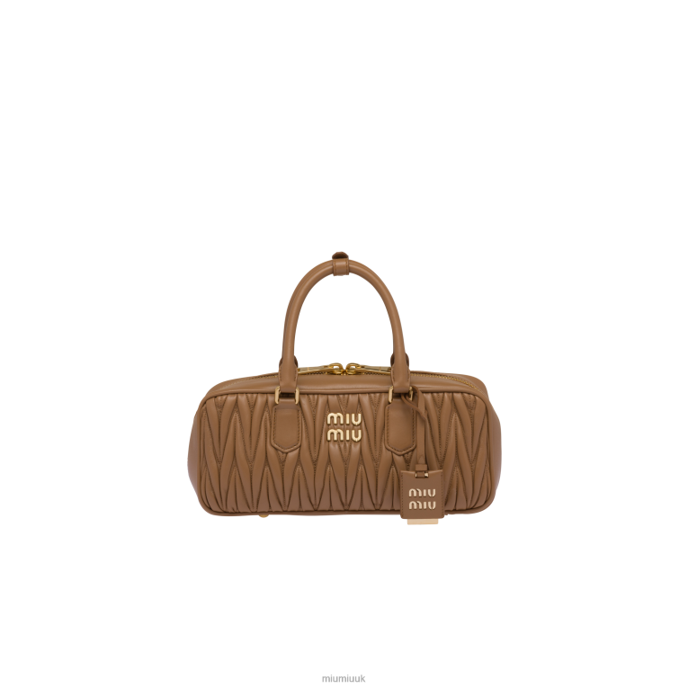 Collection Arcadie Matelasse Nappa Leather Bag Miu Miu XH28Z47 Caramel