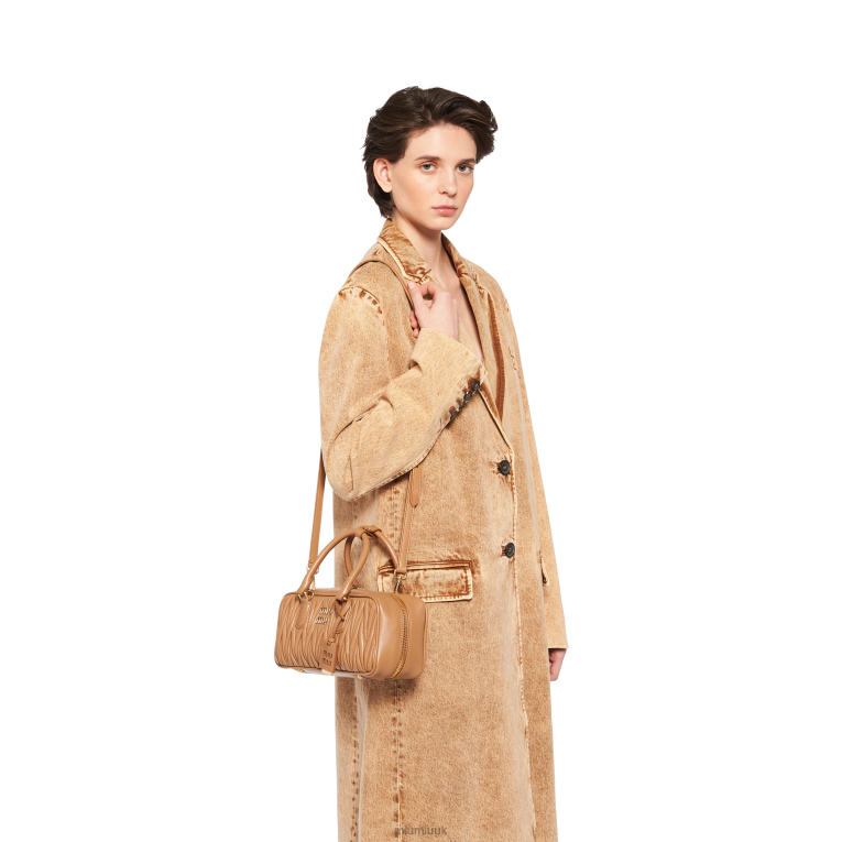Collection Arcadie Matelasse Nappa Leather Bag Miu Miu XH28Z47 Caramel