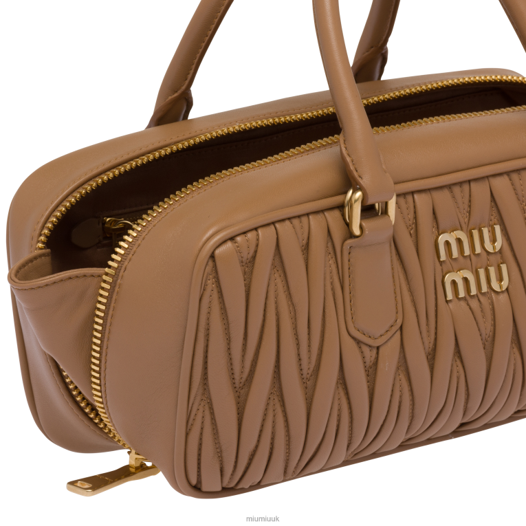Collection Arcadie Matelasse Nappa Leather Bag Miu Miu XH28Z47 Caramel