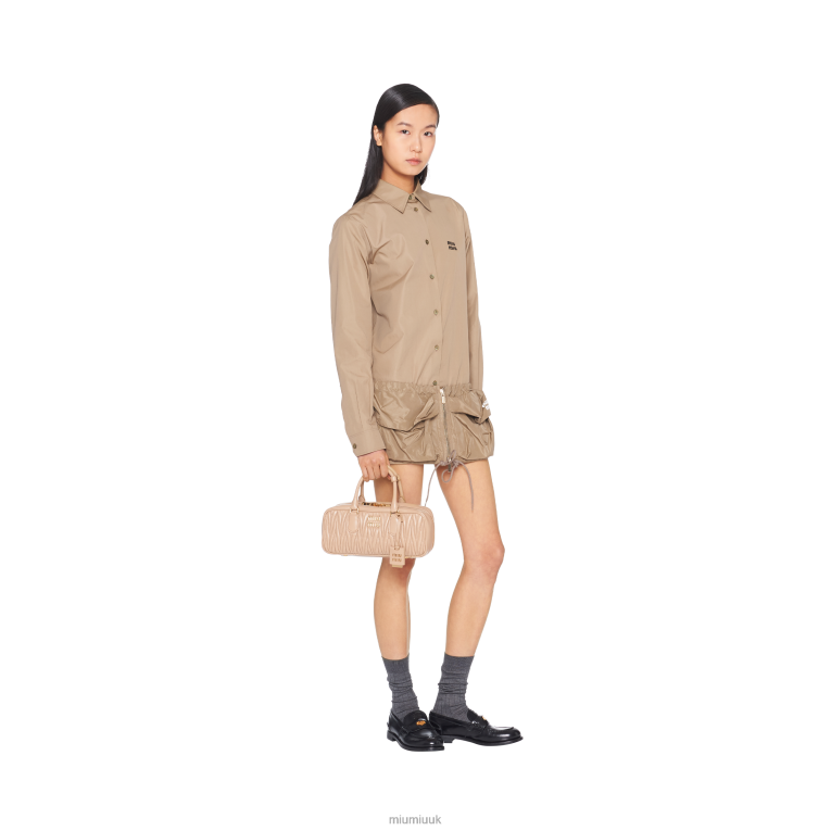 Collection Arcadie Matelasse Nappa Leather Bag Miu Miu XH28Z48 Sand Beige