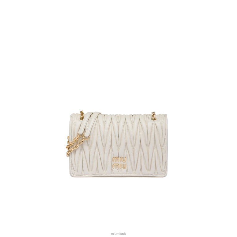 Collection Matelasse Nappa Leather Bag Miu Miu XH28Z51 White