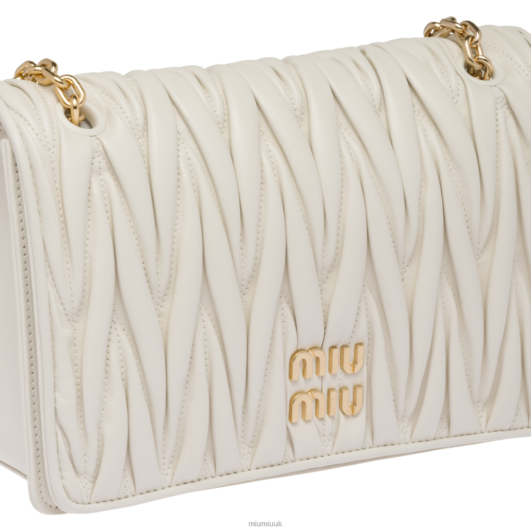 Collection Matelasse Nappa Leather Bag Miu Miu XH28Z51 White