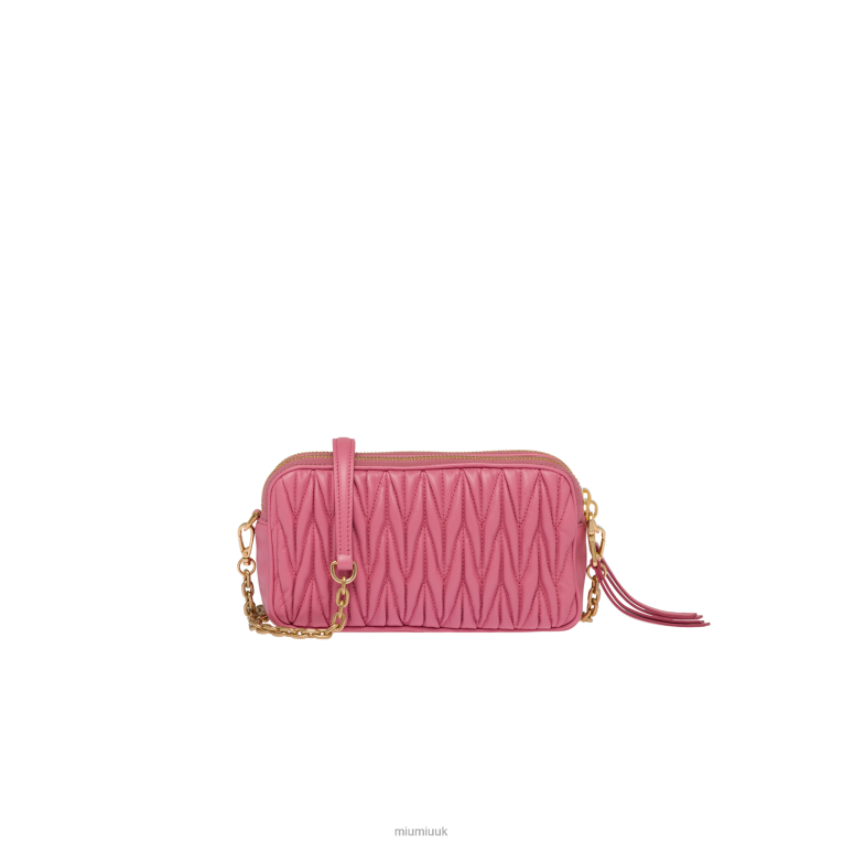 Collection Matelasse Nappa Leather Mini-bag Miu Miu XH28Z62 Begonia Pink