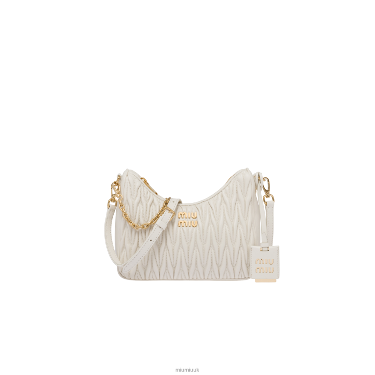 Collection Matelasse Nappa Leather Shoulder Bag Miu Miu XH28Z57 White