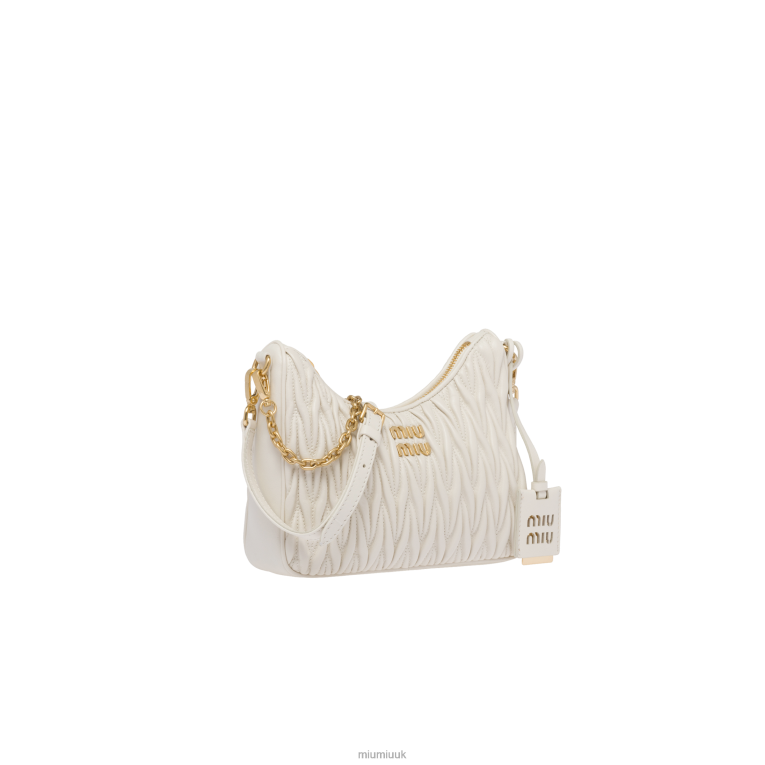 Collection Matelasse Nappa Leather Shoulder Bag Miu Miu XH28Z57 White