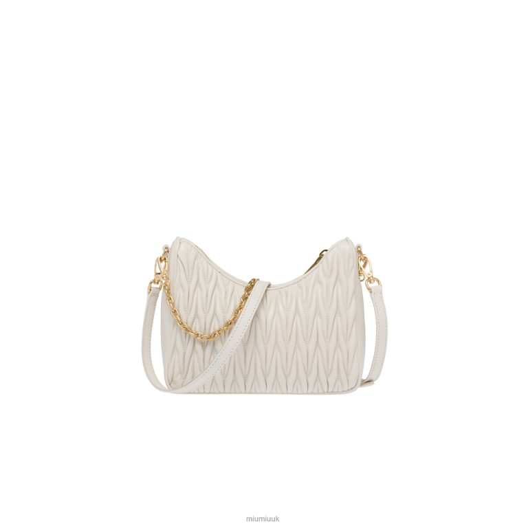 Collection Matelasse Nappa Leather Shoulder Bag Miu Miu XH28Z57 White
