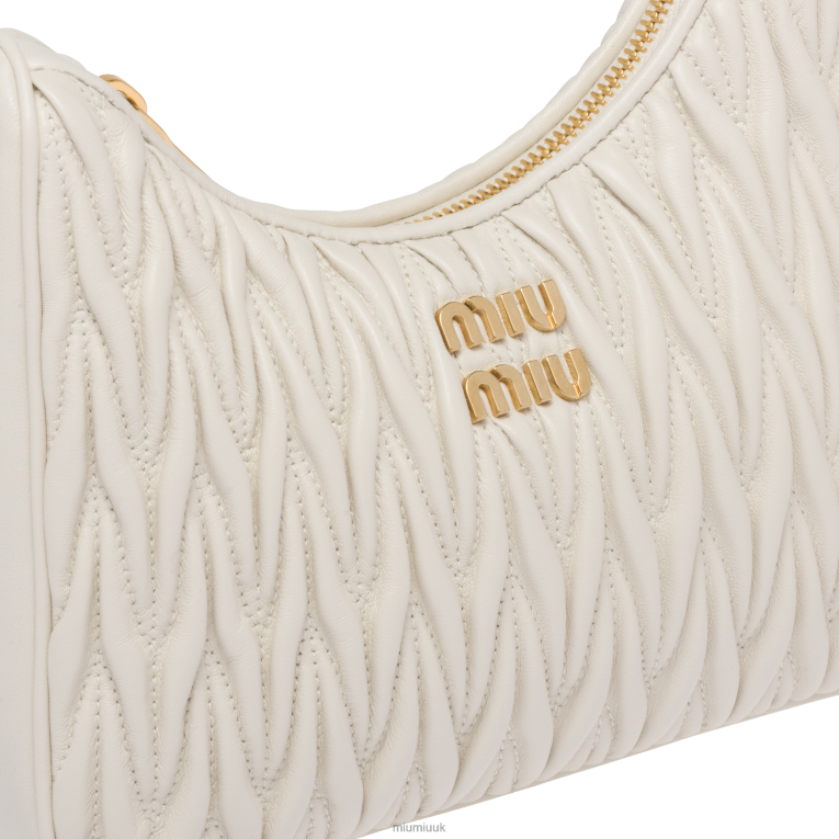 Collection Matelasse Nappa Leather Shoulder Bag Miu Miu XH28Z57 White