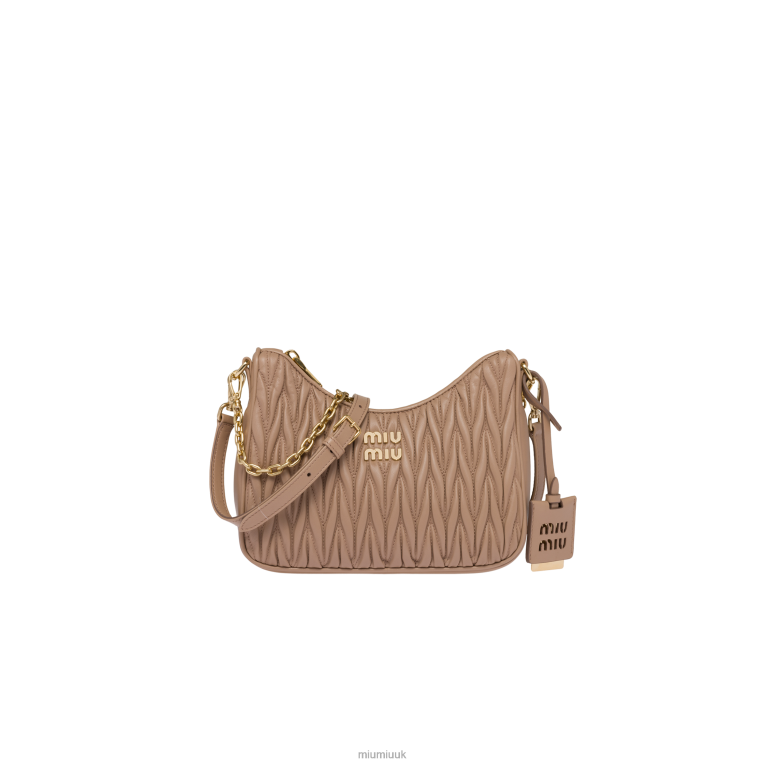 Collection Matelasse Nappa Leather Shoulder Bag Miu Miu XH28Z58 Cameo