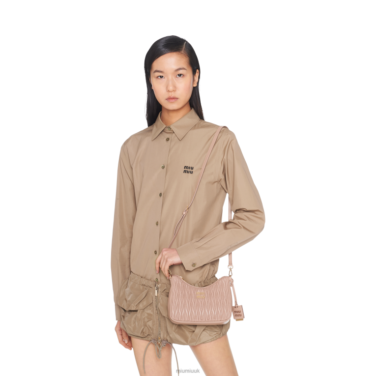 Collection Matelasse Nappa Leather Shoulder Bag Miu Miu XH28Z58 Cameo