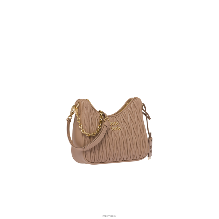 Collection Matelasse Nappa Leather Shoulder Bag Miu Miu XH28Z58 Cameo