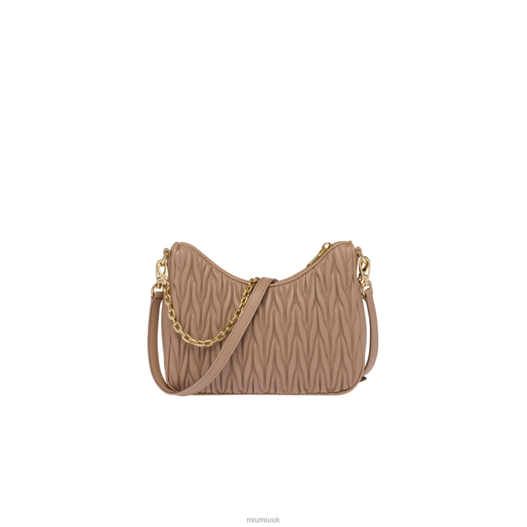 Collection Matelasse Nappa Leather Shoulder Bag Miu Miu XH28Z58 Cameo