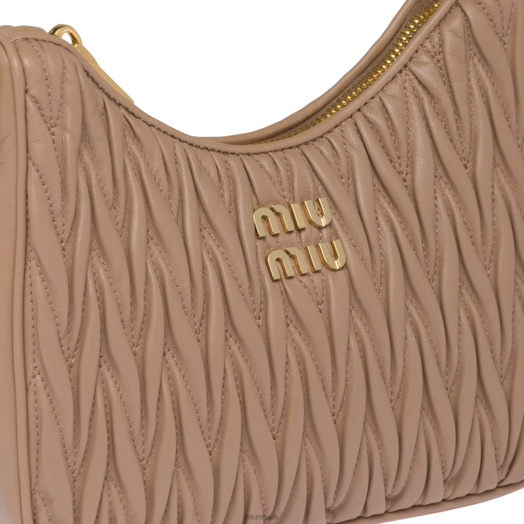 Collection Matelasse Nappa Leather Shoulder Bag Miu Miu XH28Z58 Cameo