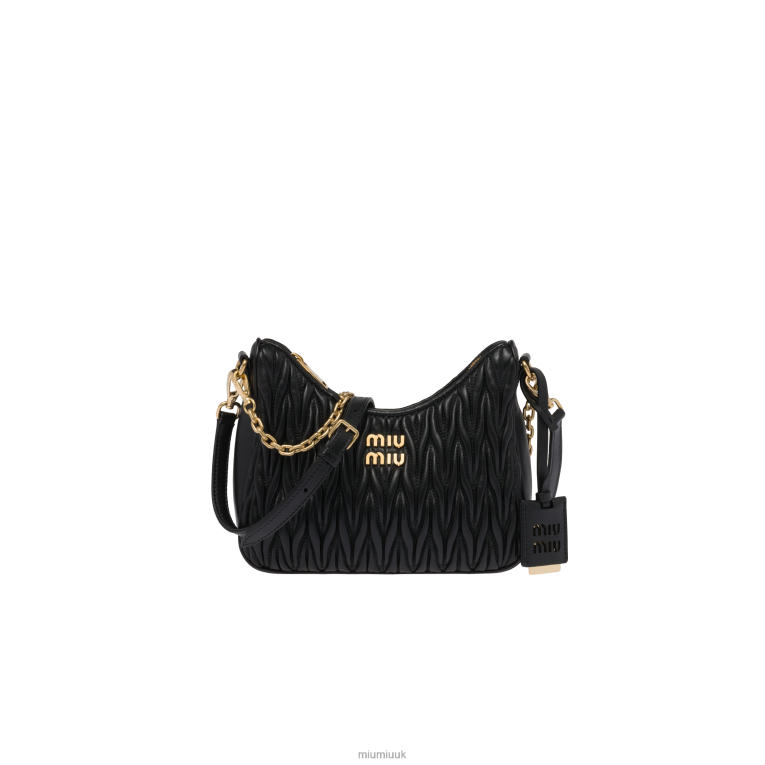 Collection Matelasse Nappa Leather Shoulder Bag Miu Miu XH28Z60 Black